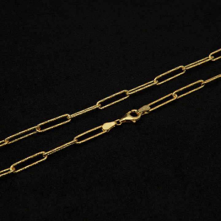 Paperclip Gold Plated Necklace