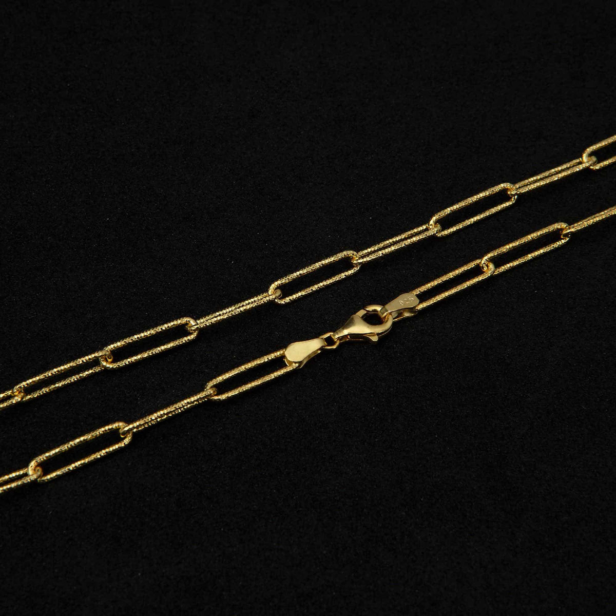 Paperclip Gold Plated Necklace