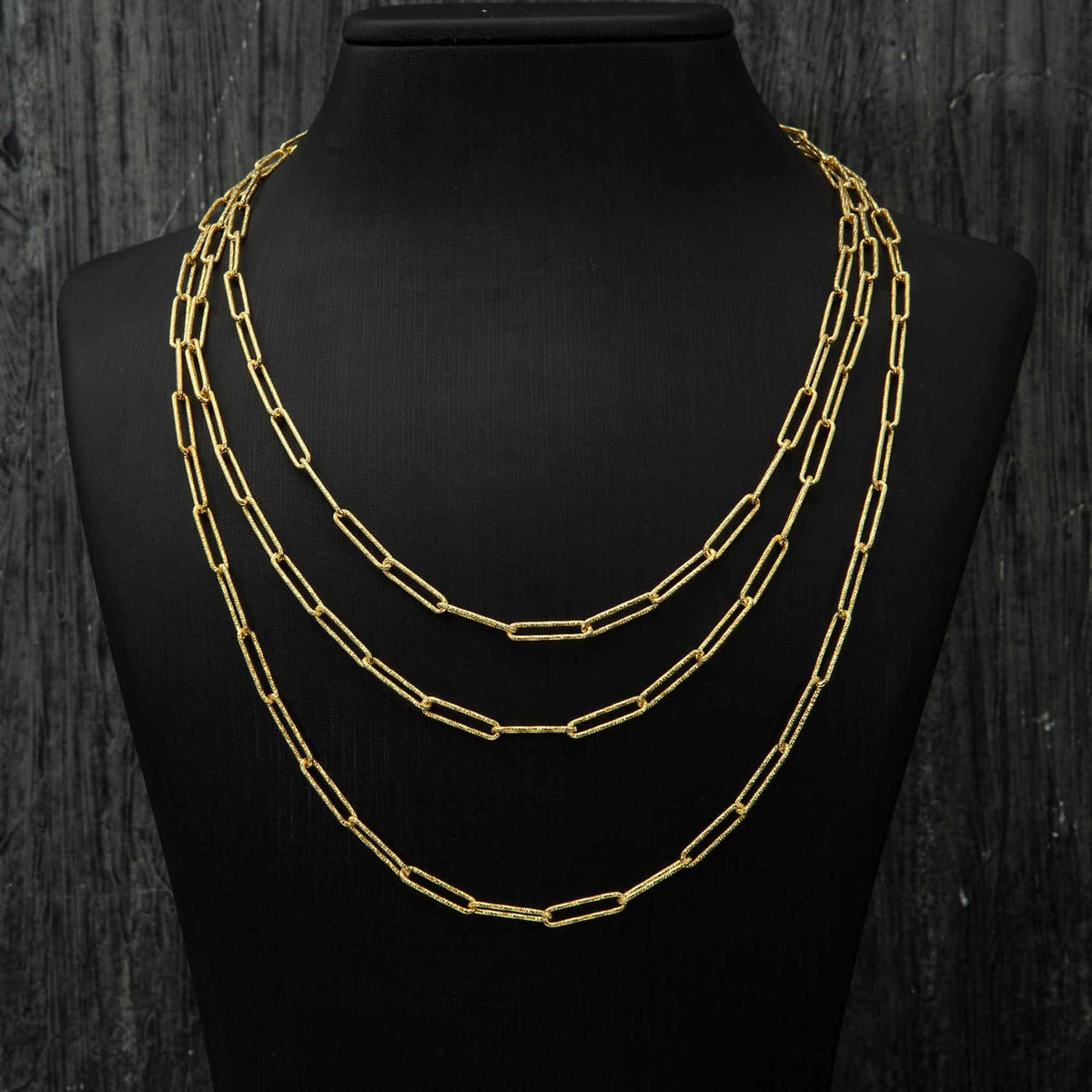 Paperclip Gold Plated Necklace