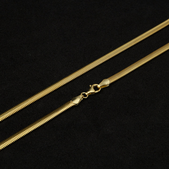 Herringbone Gold-Plated Necklace Chain