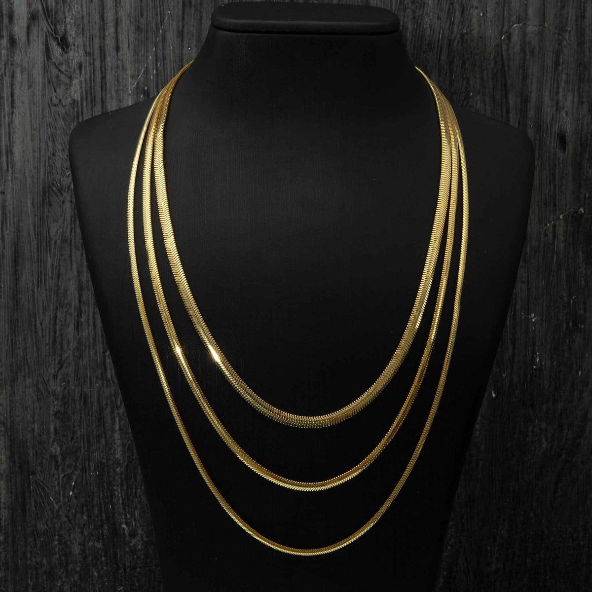 Herringbone Gold-Plated Necklace Chain