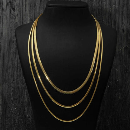 Herringbone Gold-Plated Necklace Chain