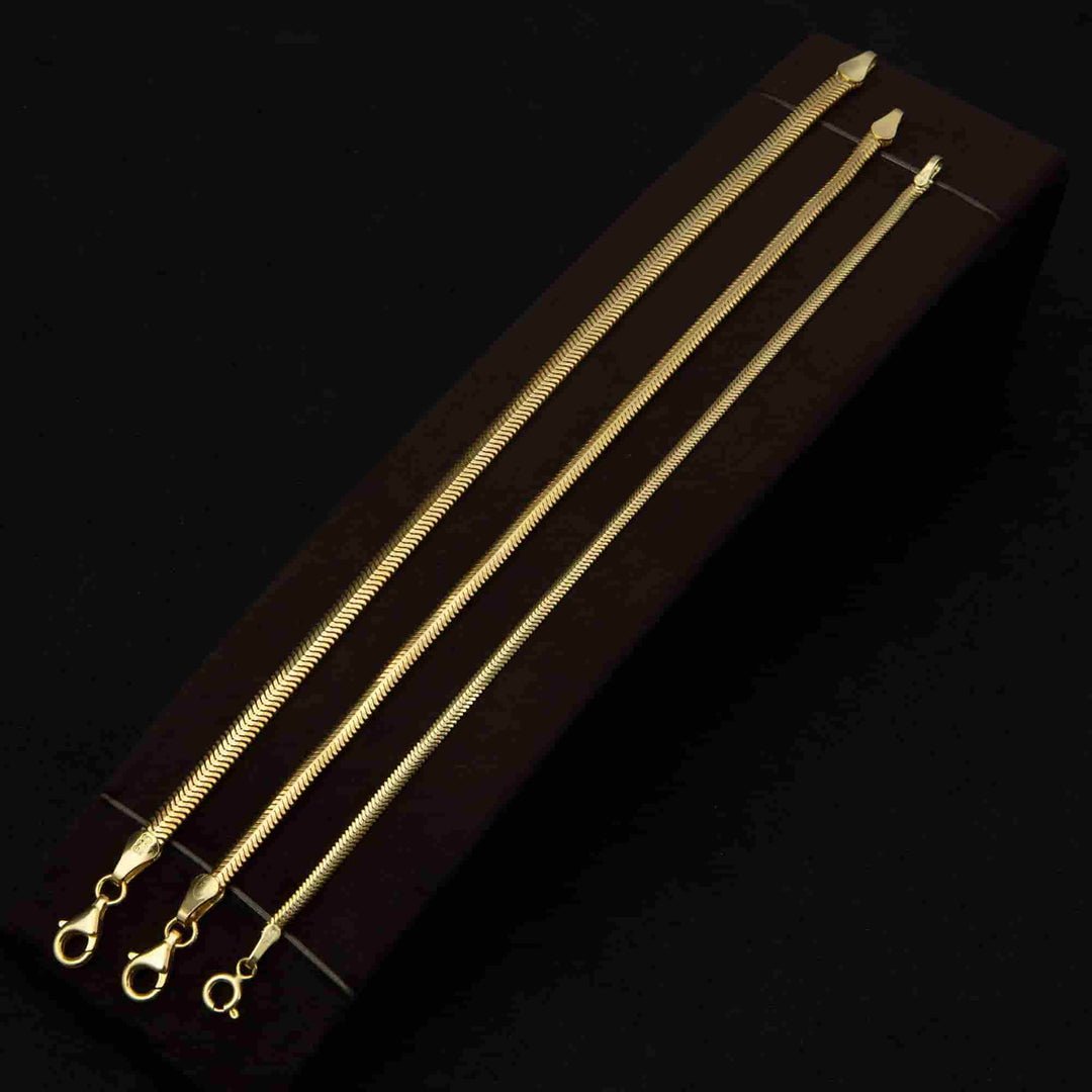 Gold Herringbone Bracelet