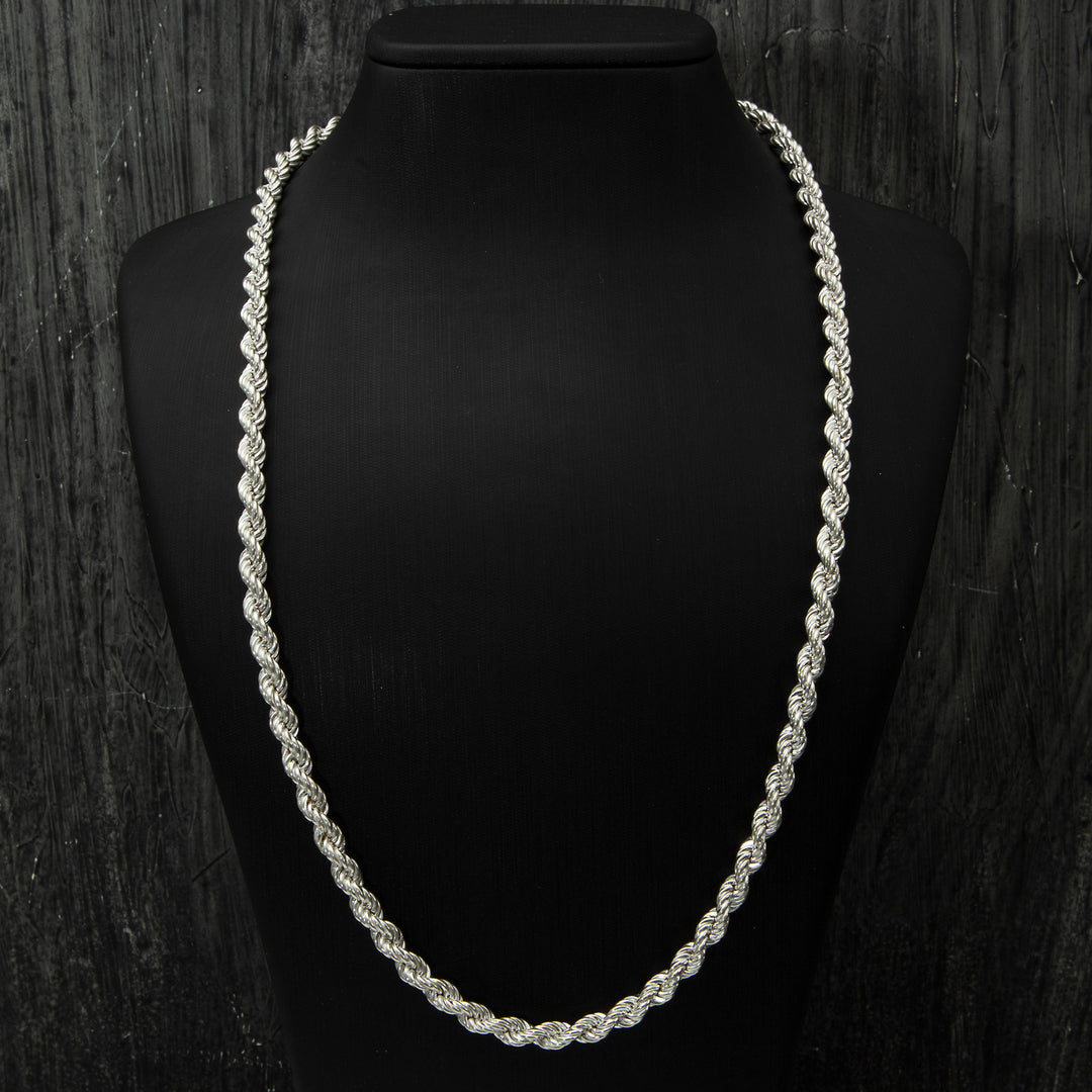 Rope Chain Necklace on the neck single