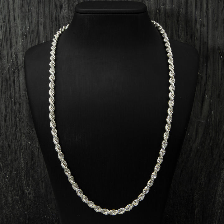 Rope Chain Necklace on the neck single