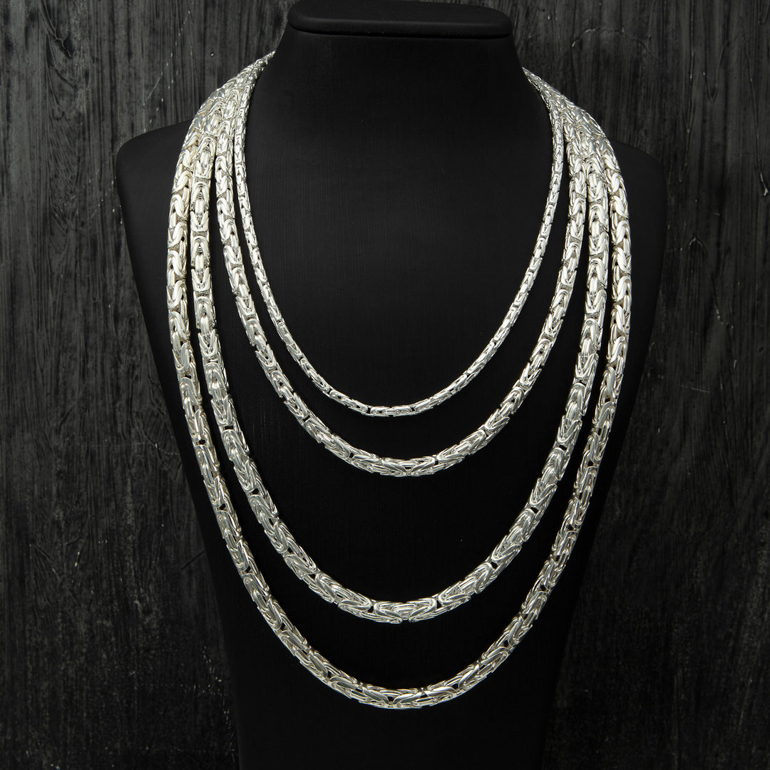 Round Byzantine Chain Necklace different sizes