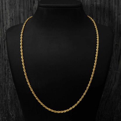 Rope Chain Gold Necklace