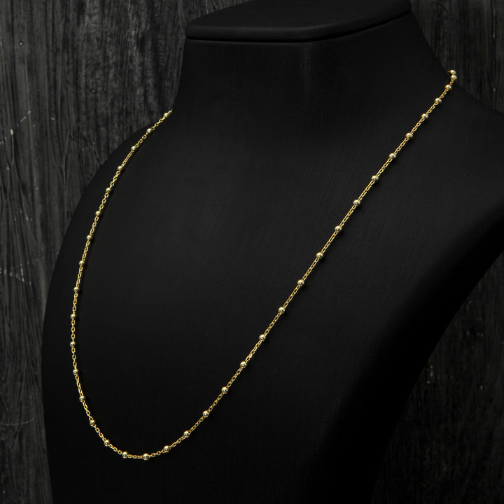 Beaded Gold Chain Necklace