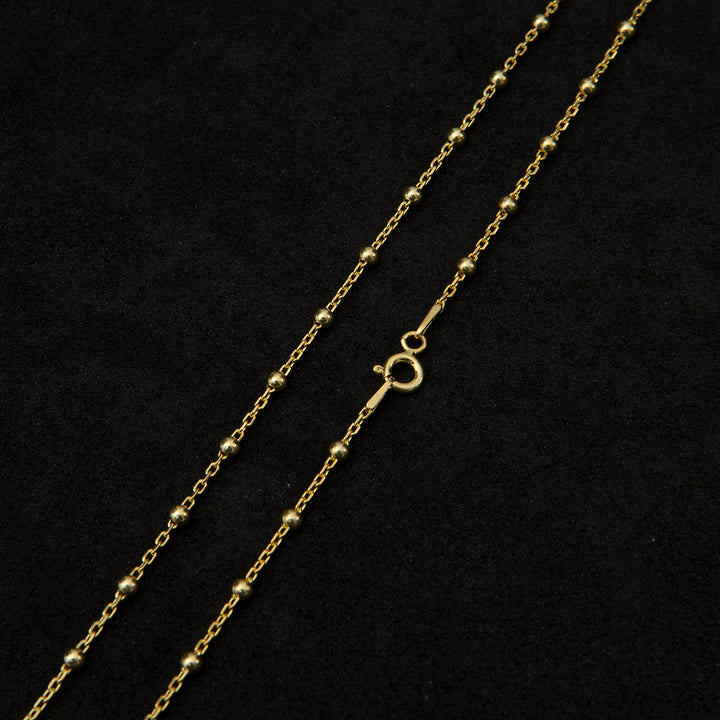 Beaded Gold Chain Necklace closer look