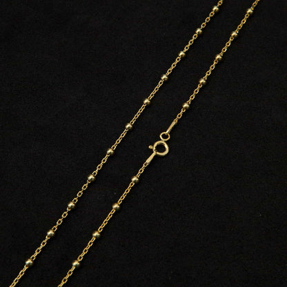 Beaded Gold Chain Necklace