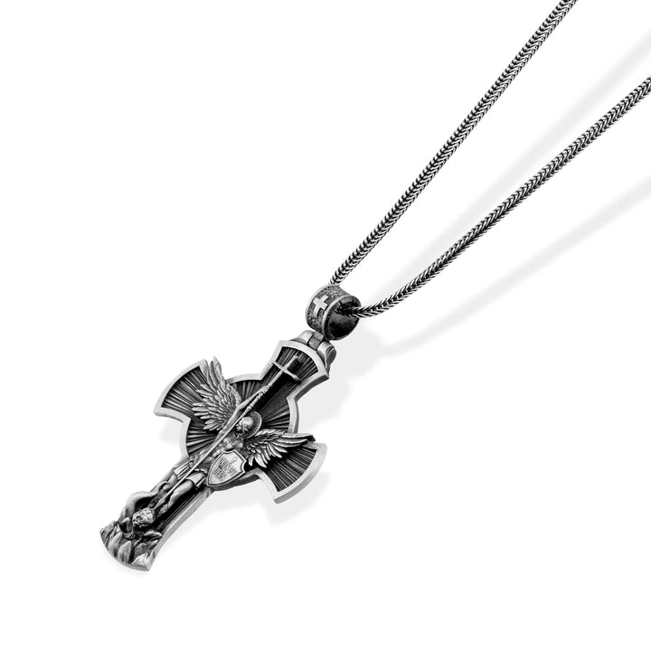 Saint Michael Cross Necklace
