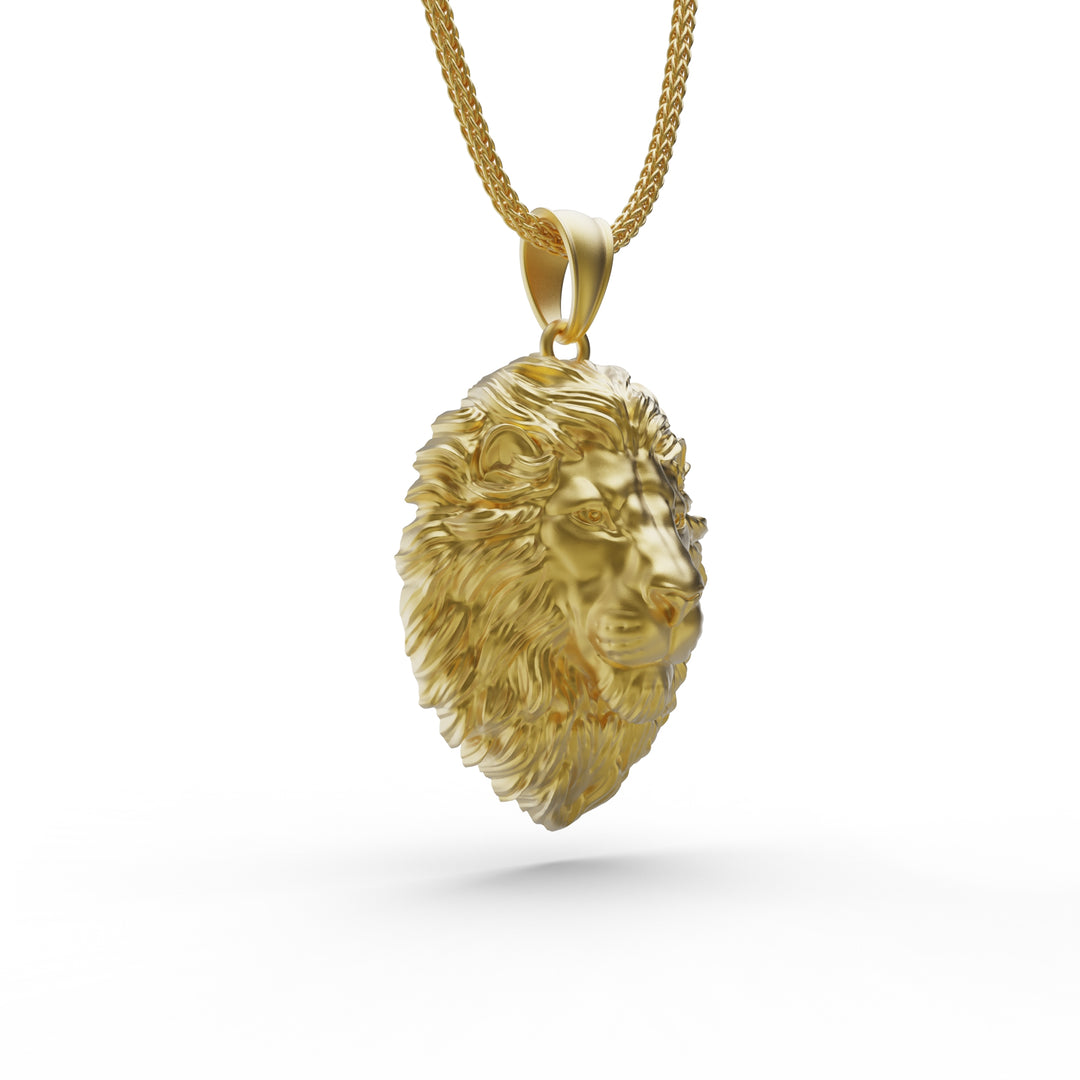 Wild Lion Head Necklace