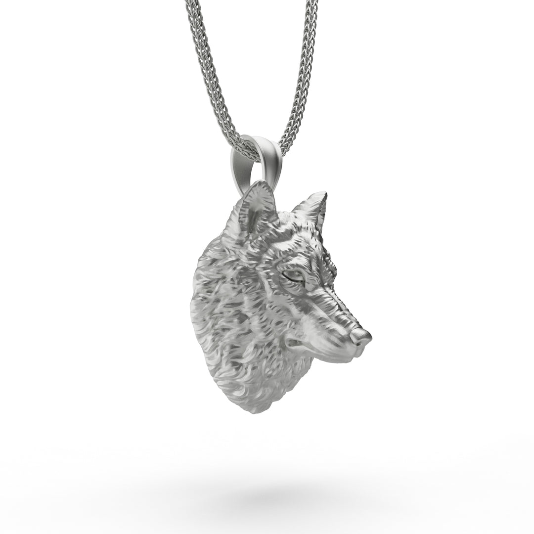 Wild Wolf Head Necklace