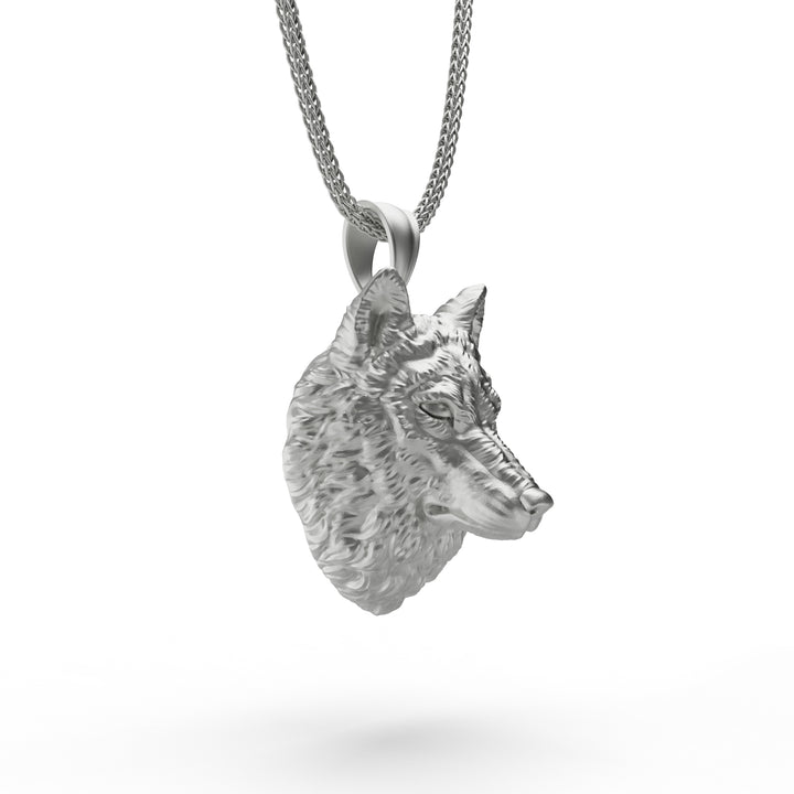 Wild Wolf Head Necklace