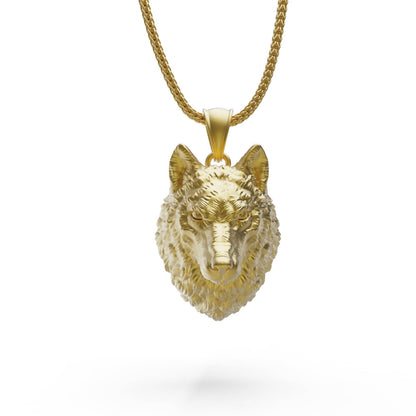 Wild Wolf Head Necklace