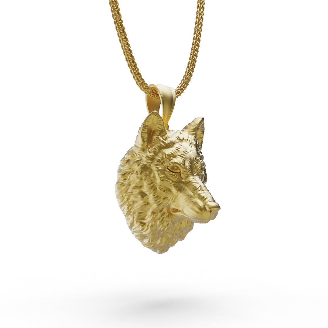 Wild Wolf Head Necklace