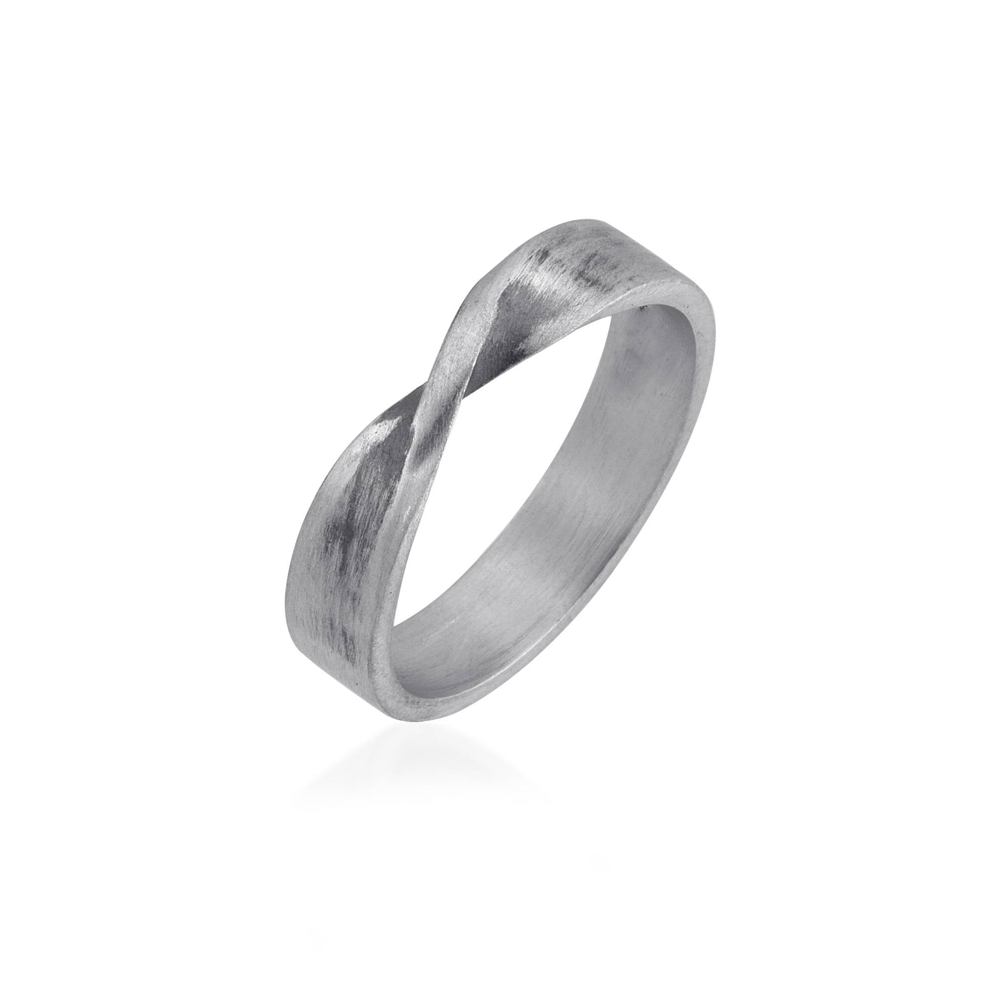 mobius band ring, promise and wedding ring