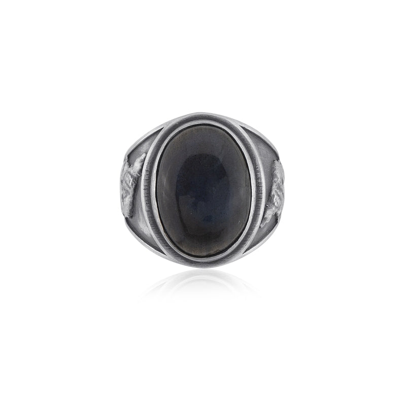 Mountain Bear Labradorite Ring top view