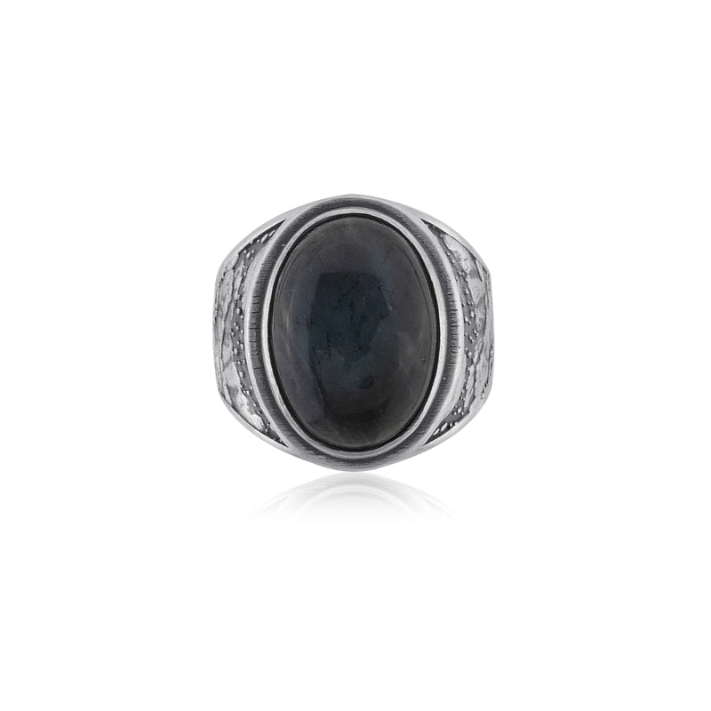 Nature and Sky Labradorite Ring top view