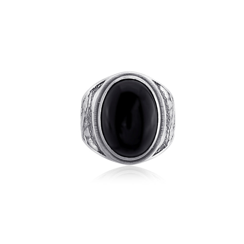 Nature and Sky Onyx Ring top view