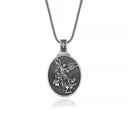 Ovoid saint michael necklace