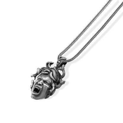 Angry Medusa Head Necklace