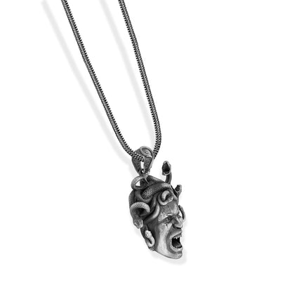 Angry Medusa Head Necklace