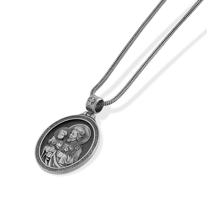 Saint Joseph Oval Medallion Necklace