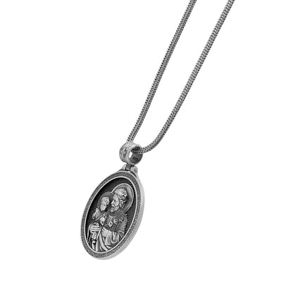 Saint Joseph Oval Medallion Necklace