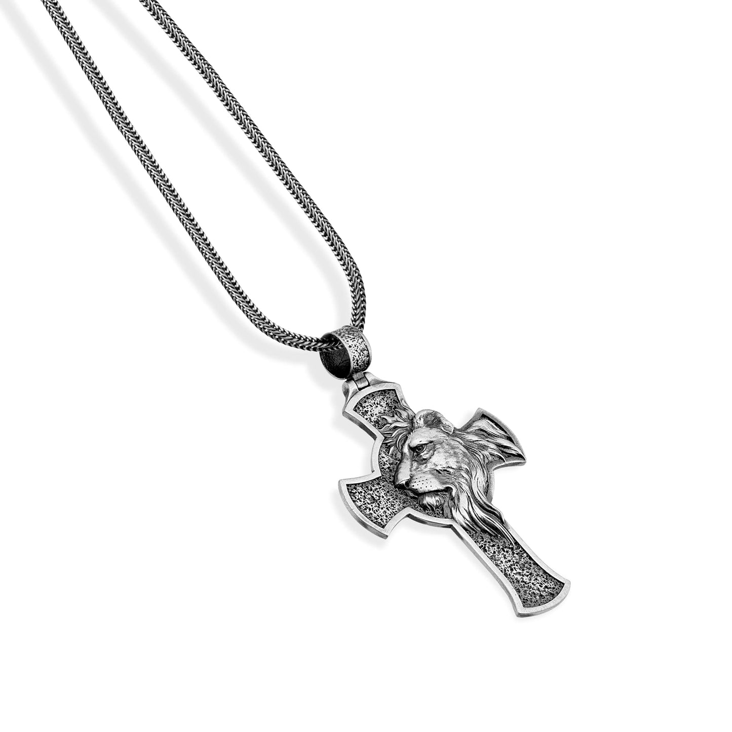 Cross Lion Necklace