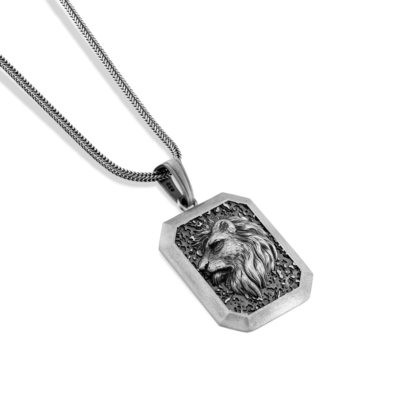Square Lion Head Necklace
