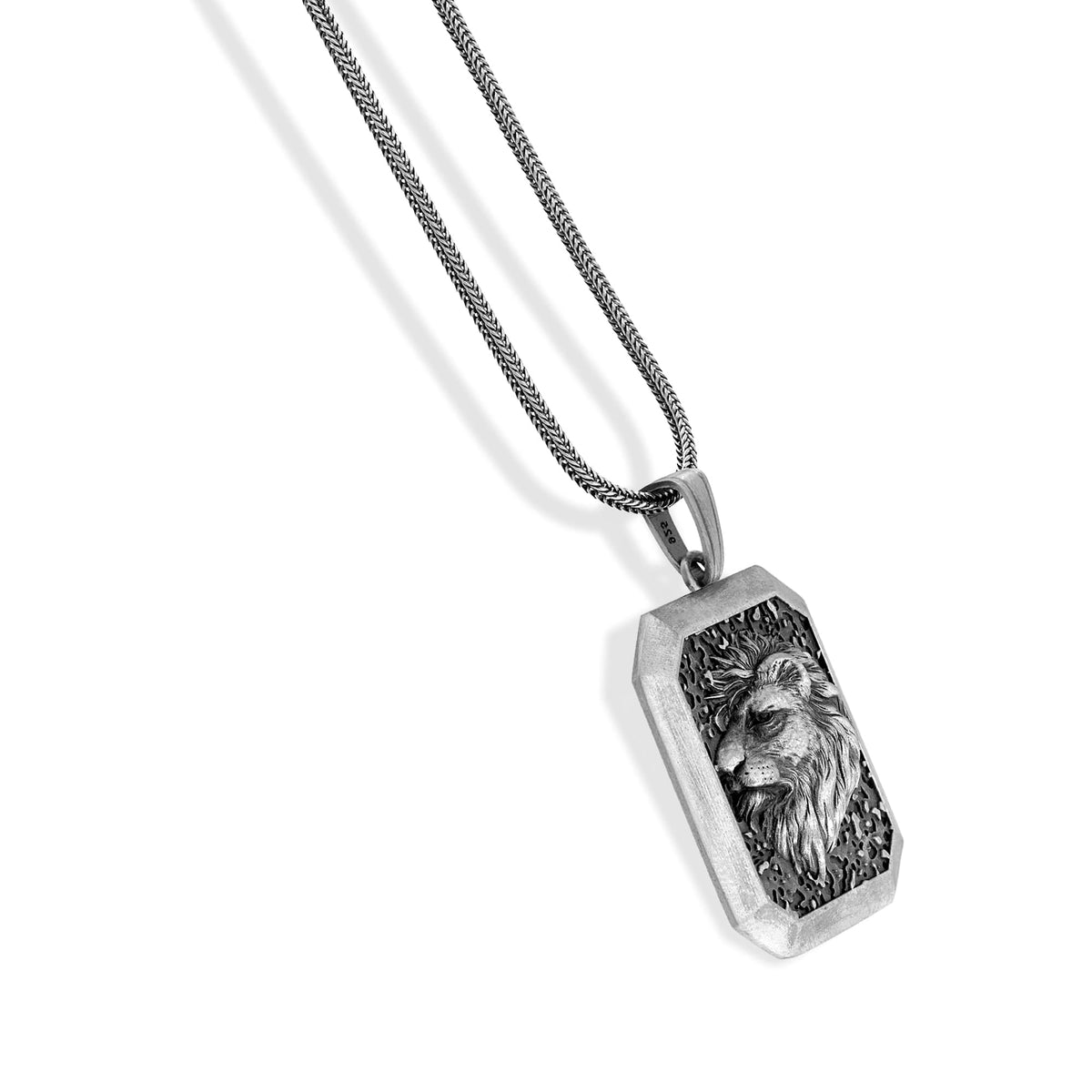 Square Lion Head Necklace