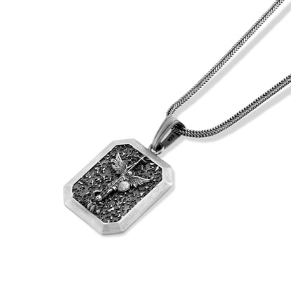 Engraved Saint Michael Necklace