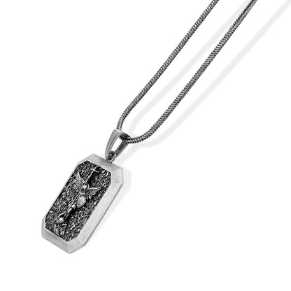 Engraved Saint Michael Necklace