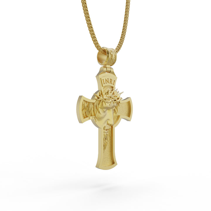 Jesus Face Cross Necklace