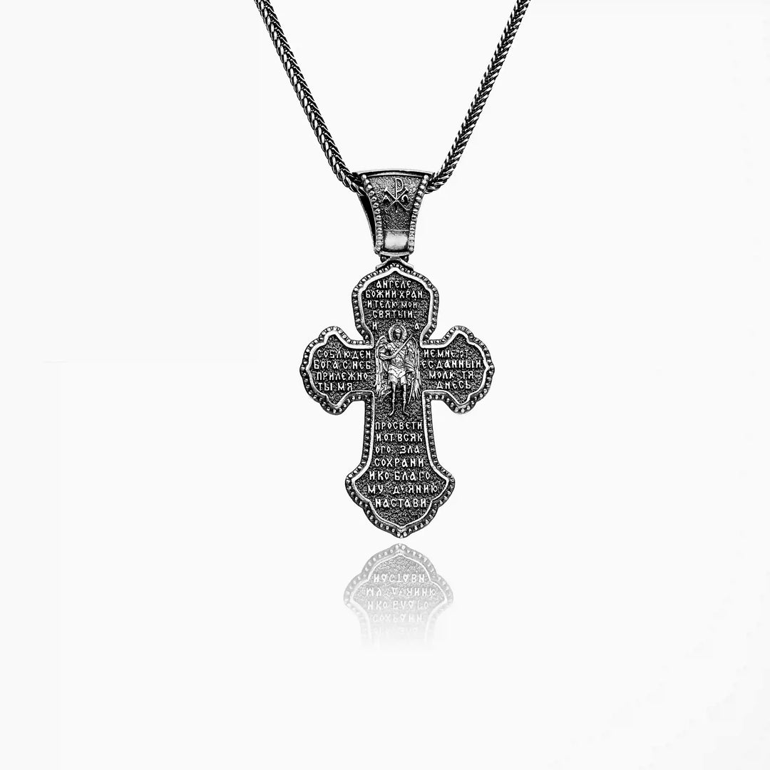 handmade sterling silver Jesus Christian Cross Necklace