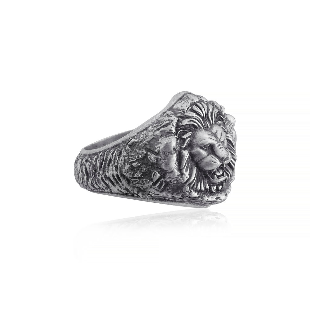 handmade sterling silver Wild Lion Ring