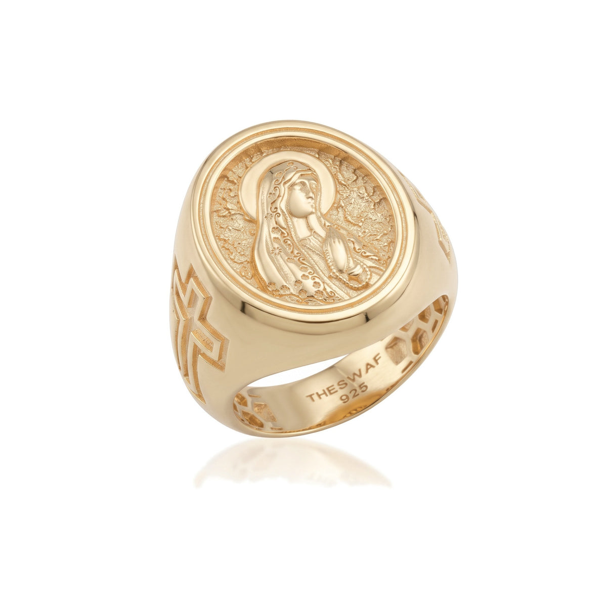 Virgin Mary Cross Ring
