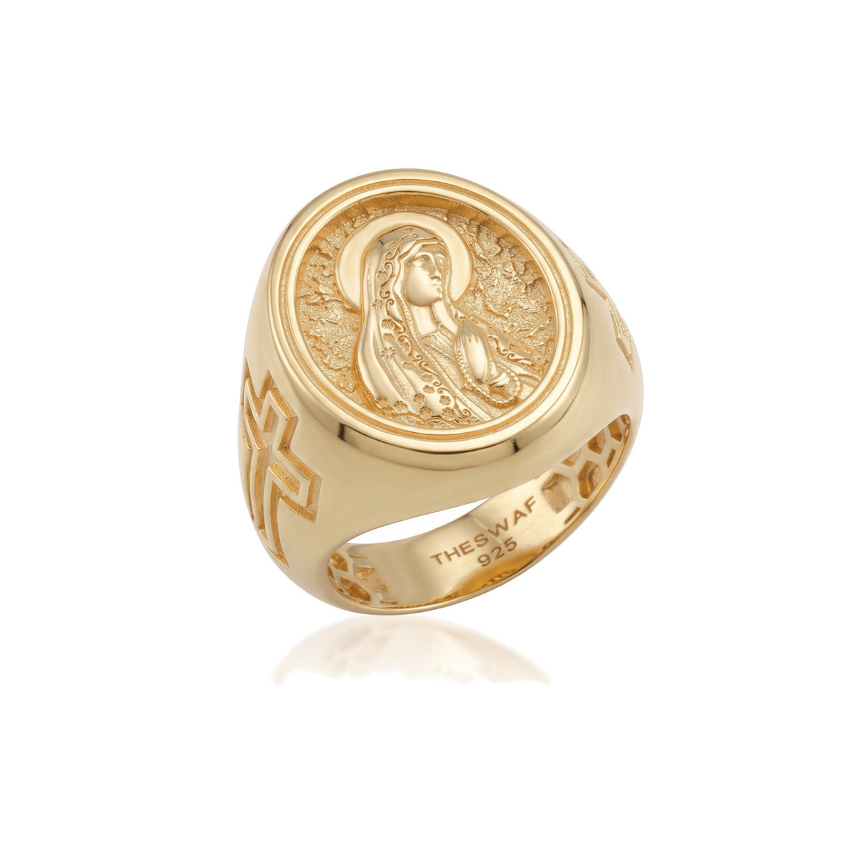 Virgin Mary Cross Ring
