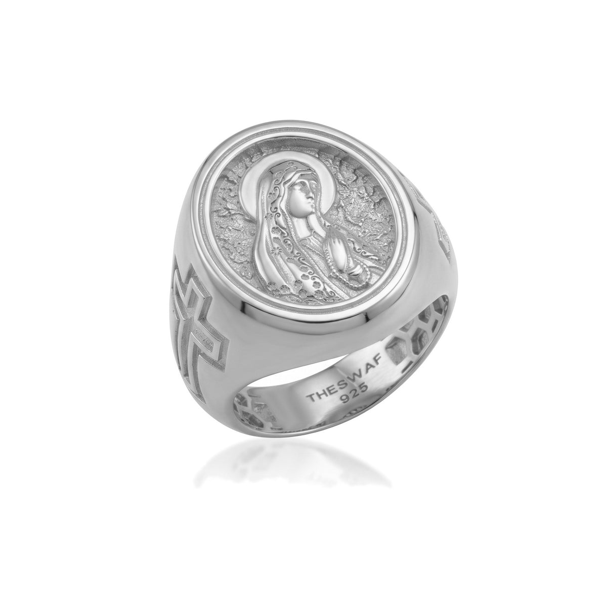 Virgin Mary Cross Ring