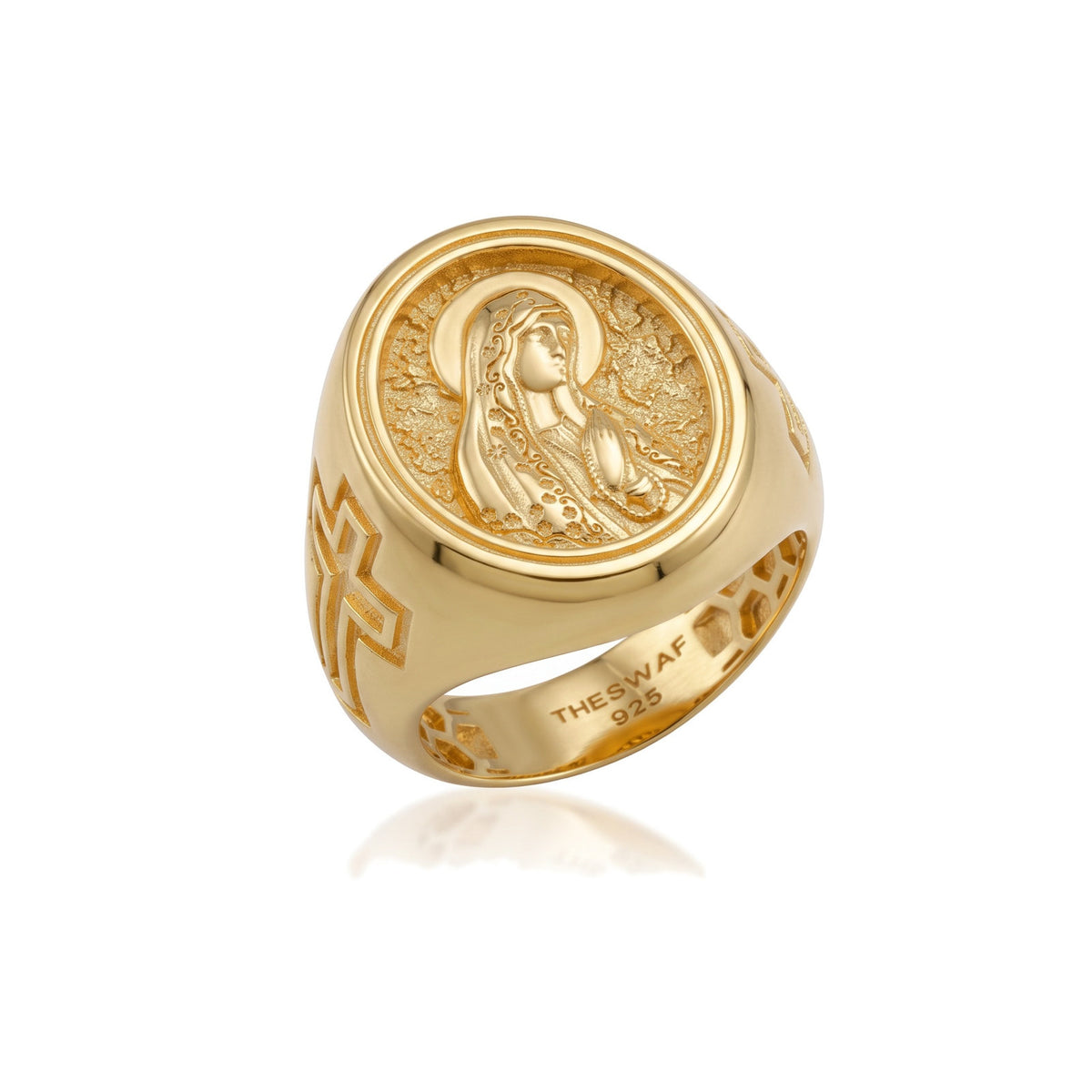 Virgin Mary Cross Ring