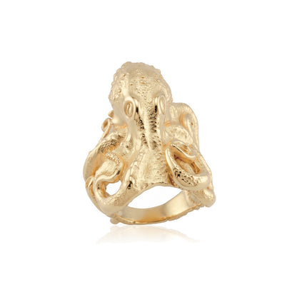 Abyssal Sovereign Octopus Ring