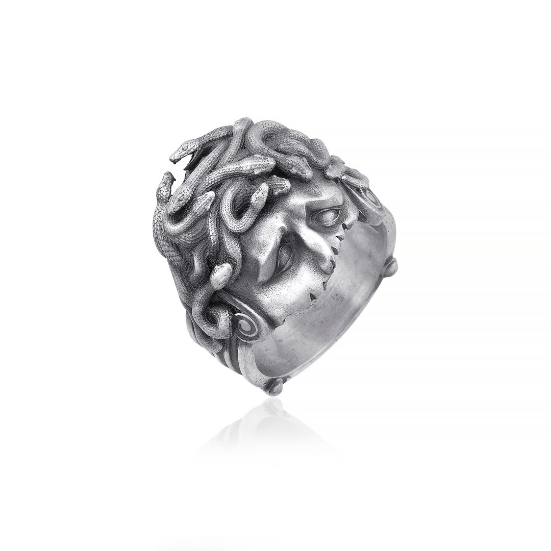 Wounded Medusa Greek Ring