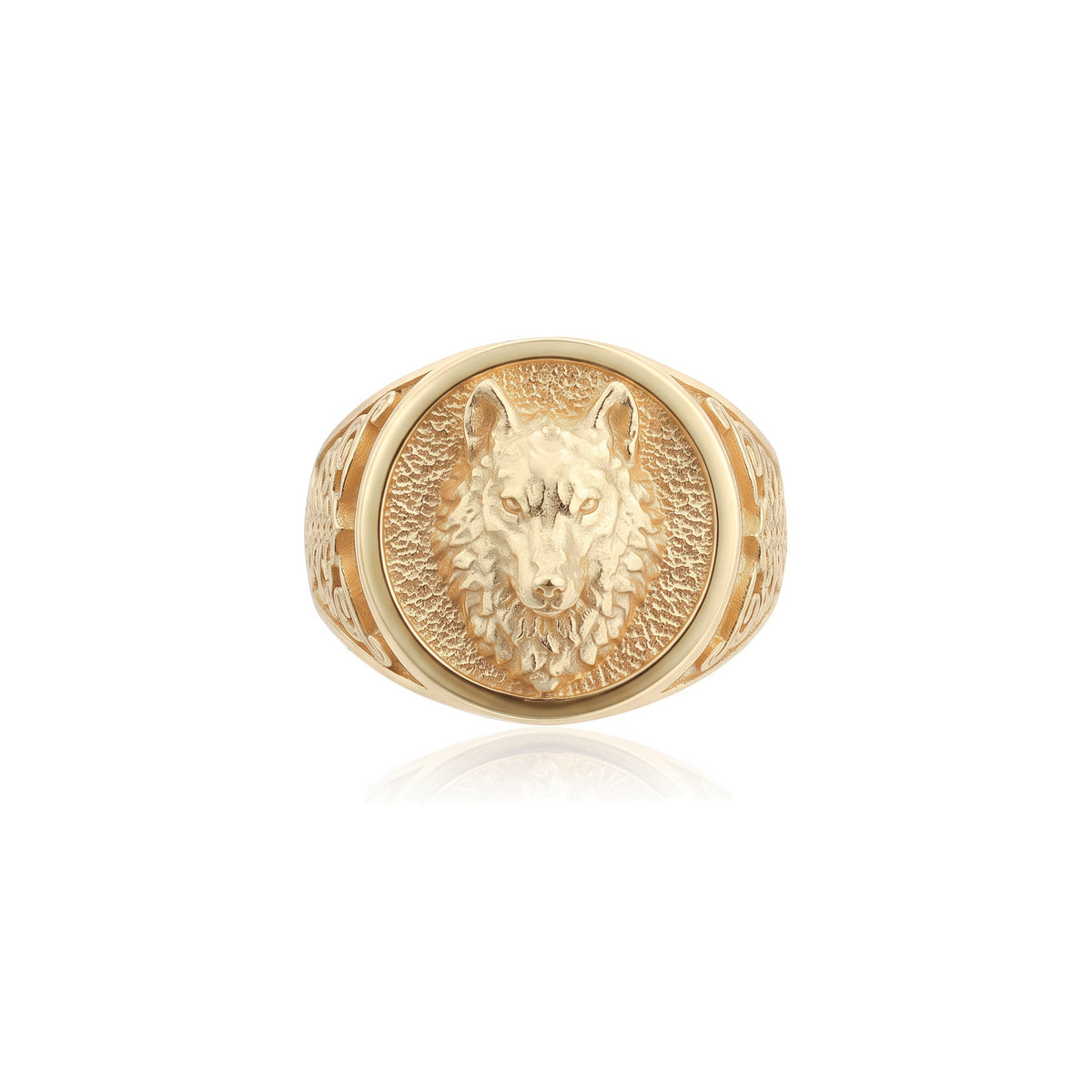 Wolf Head Signet Ring