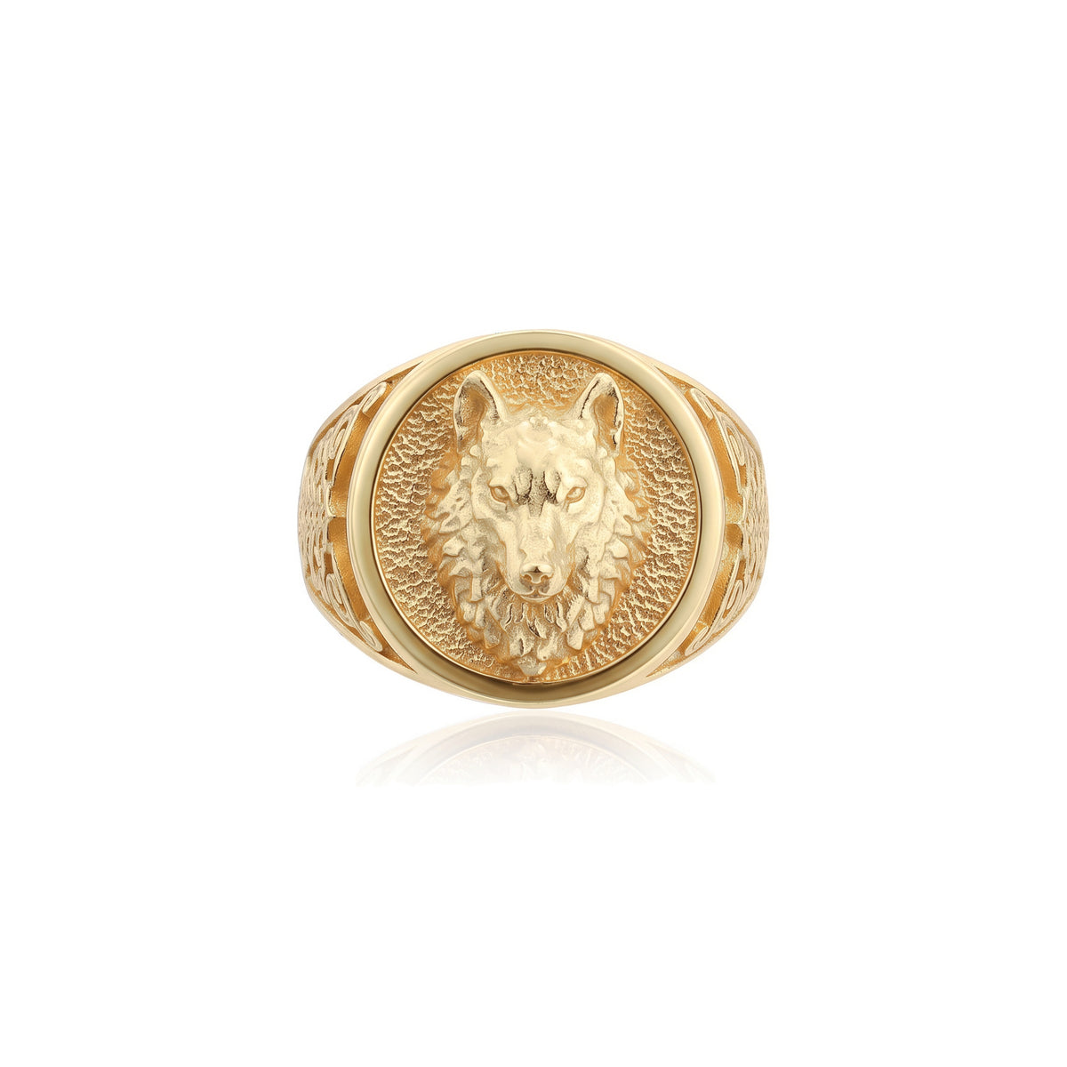 Wolf Head Signet Ring