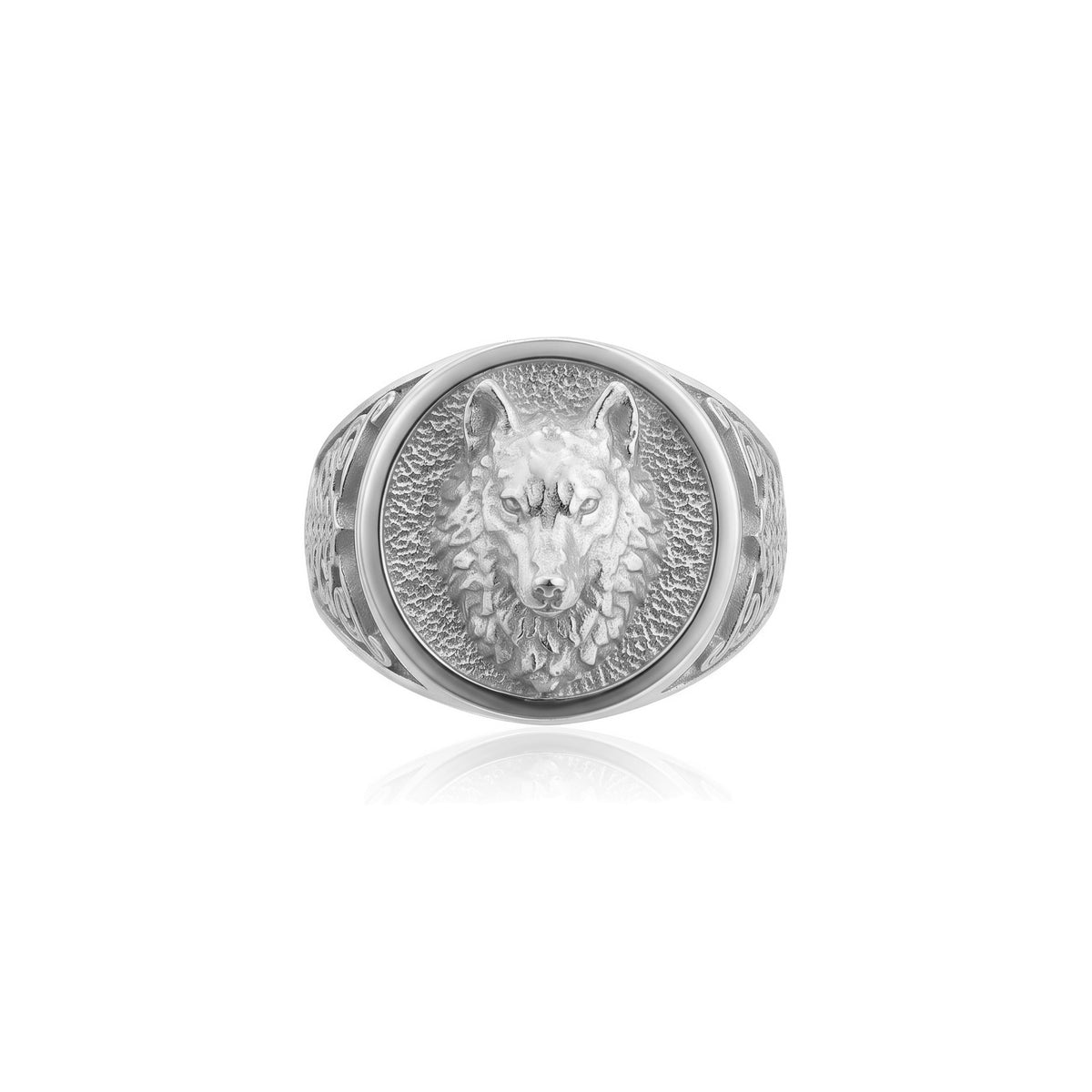 Wolf Head Signet Ring