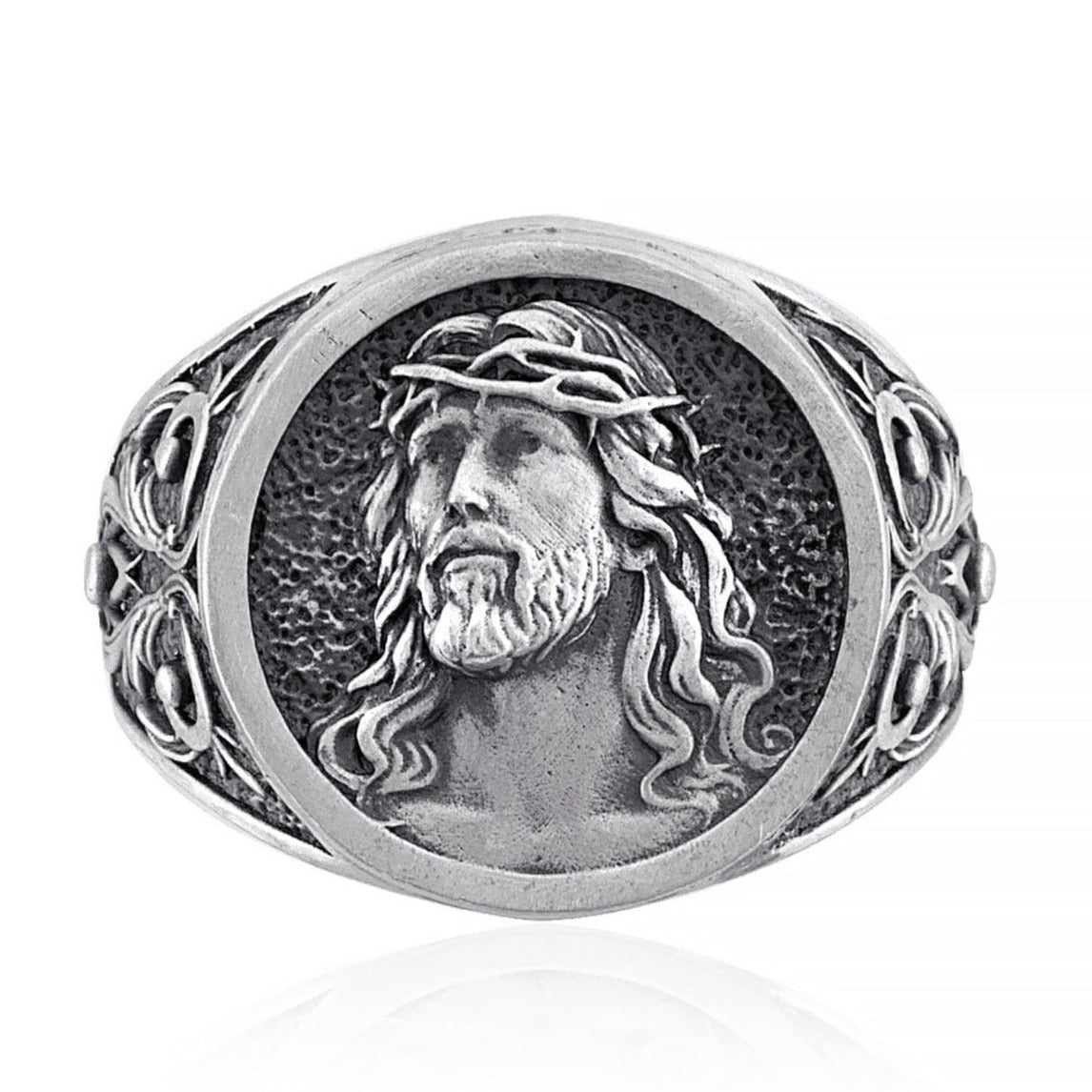 Sterling newest Silver Face of Jesus Ring