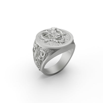 Aries Ram Head Ring
