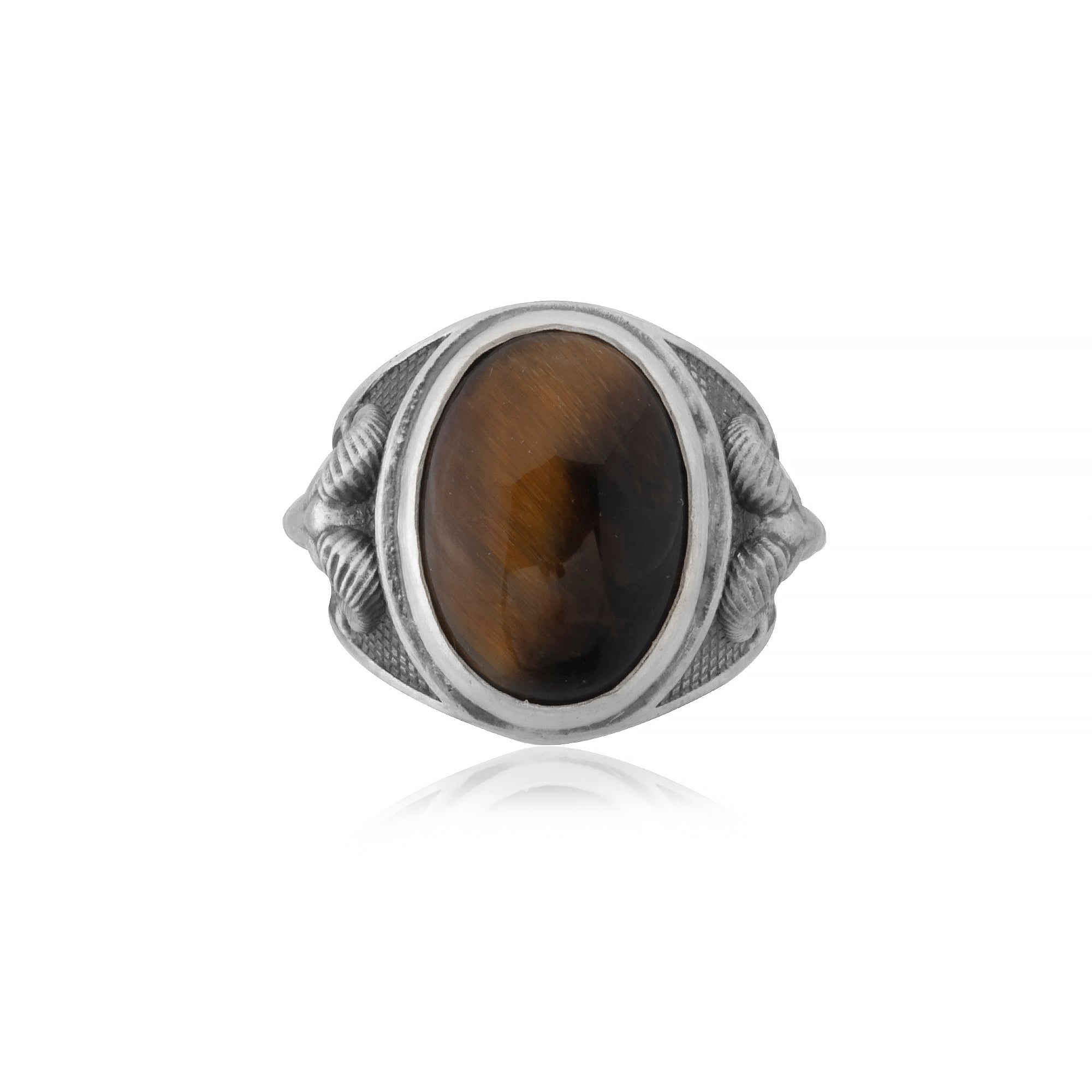 Tiger's Eye Ring, Size 10, Sterling Silver, Pear Shaped, Kundalini Awakening, Courage Gemstone, online Protection Amulet, Leo Zodiac, Harmony Stone