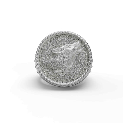 Howling Wolf Ring